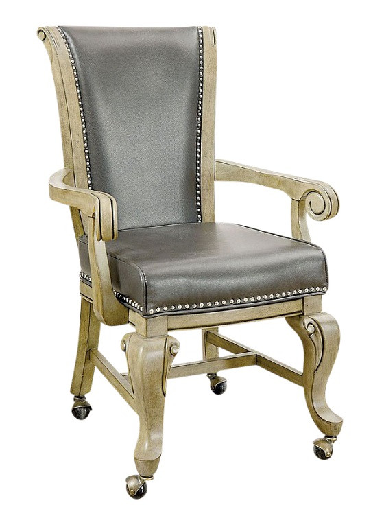 Barkley Gray Dog Print Fabric Chair