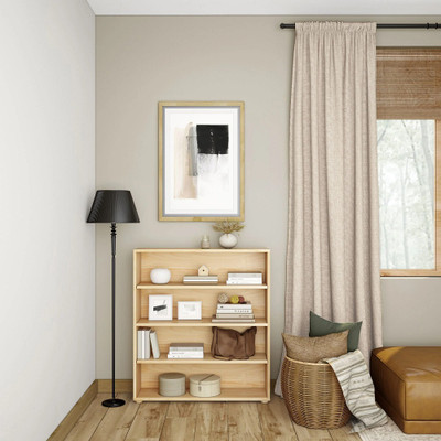 Lingo Natural 4 Shelf Bookcase Room