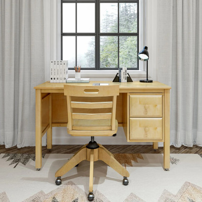 Lingo Natural Student Desk Front View Room