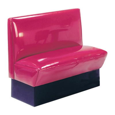 Stratus Retro Diner Booth shown with Very Berry Vinyl