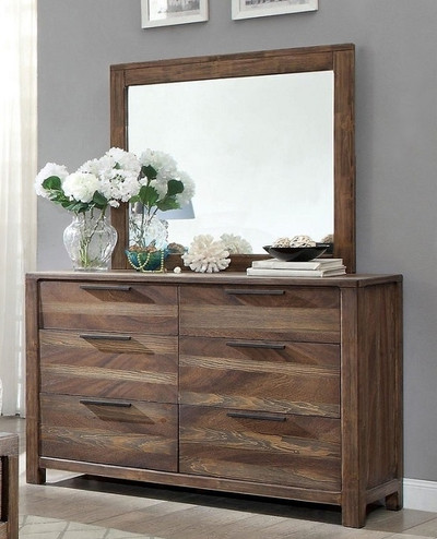 Barnaby Mirror shown with Optional 6 Drawer Dresser Room