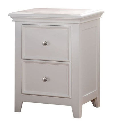 Trixie White 2 Drawer Nightstand
