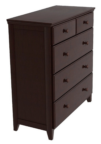 Silas Espresso 5 Drawer Chest