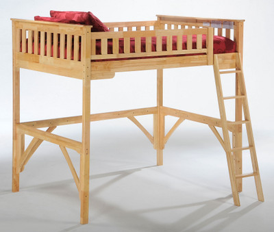 Bailey Natural Wood Loft Bed