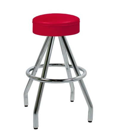 Corvus Retro Swivel Bar Stool shown with American Beauty Vinyl