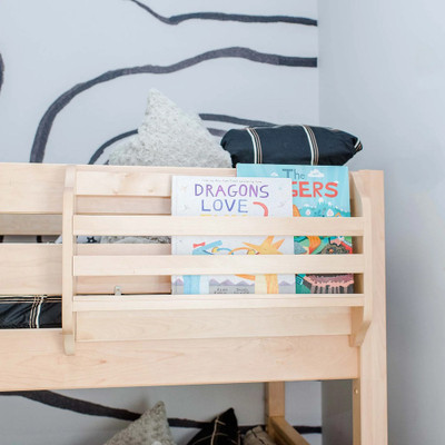 Lingo Natural Magazine Rack on Bed Close