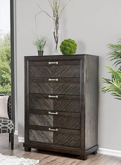 Lopez Espresso 5 Drawer Chest Room