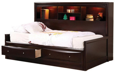 Leon Big Bookcase Storage Bed