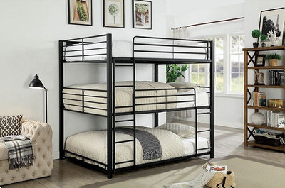 Hugo Metal Full Size Three Bed Bunk Bed Room
