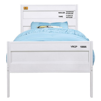 Shipping Container White Metal Bed Frame