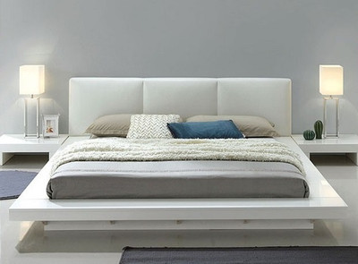Sage Platform Bed White Room