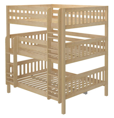 Leta Natural Queen Triple Bunk Bed