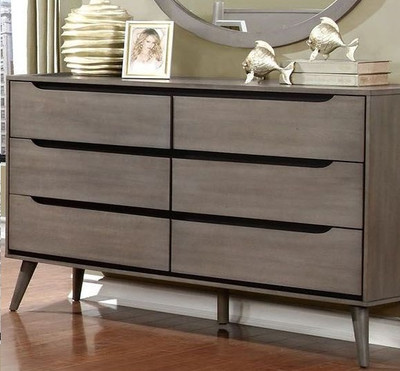 Gunnar Grey 6 Drawer Dresser Room