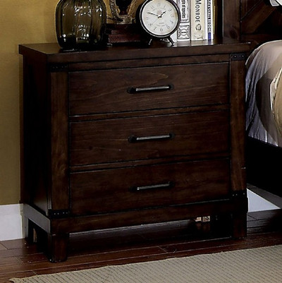 Booker Dark Walnut Nightstand Room