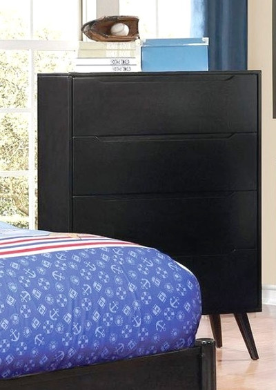 Decker Black 4 Drawer Chest Room