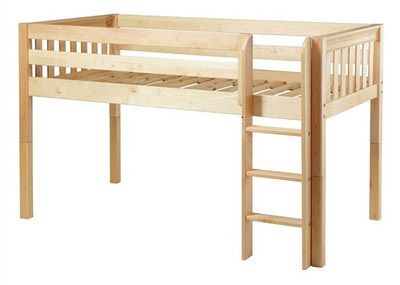 Caleb's Natural Twin Low Loft Bed