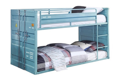 Shipping Container Aqua Low Bunk Beds