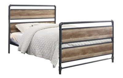 Tanha Wood and Metal Bed Frame