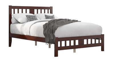 Kani Walnut Full Size Platform Bed Frame