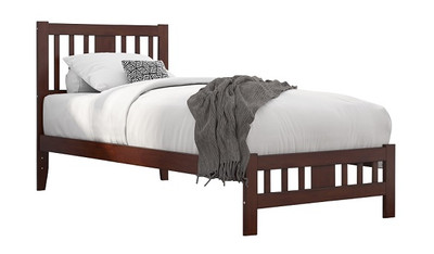 Kani Walnut Twin XL Platform Bed Frame