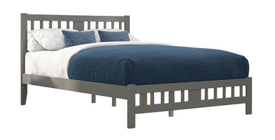 Elba Gray Queen Size Platform Bed Frame