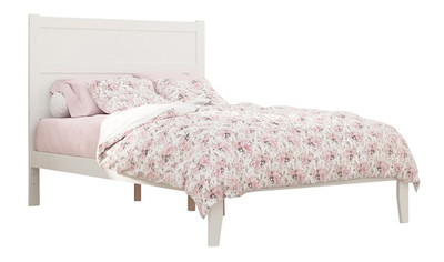 Suna White Full Size Bed Frame with Headboard