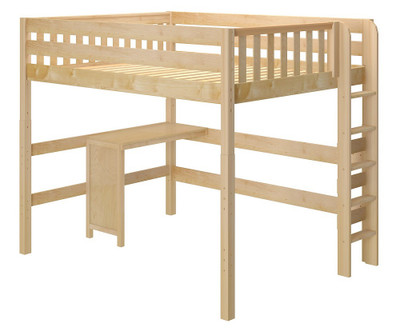 Kimball Natural Adult Loft Bed with Desk