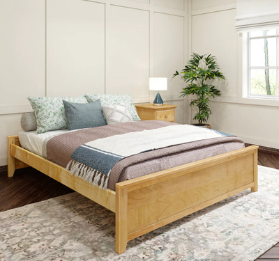 Kimball Natural Queen Platform Bed Angled View Room