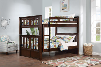 Gustav Espresso Queen Bunk Bed Room