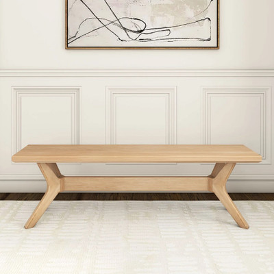 Ducati Natural Modern Dining Bench Front View Room