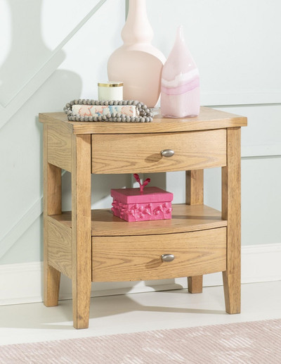 Harper Valley Natural 2 Drawer Nightstand Room