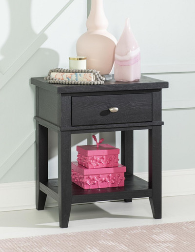 Crossroads Black Bedside Table Room