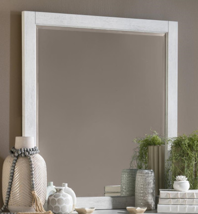 Jordan Whitewash Dresser Mirror Room