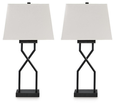 Brookthrone - Metal Table Lamp (Set of 2) - Black