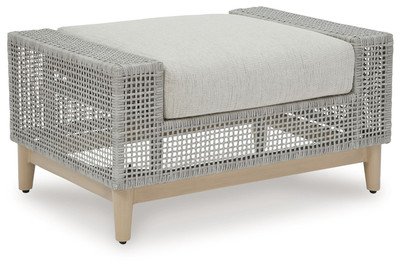 Seton Creek - Ottoman With Cushion - Gray
