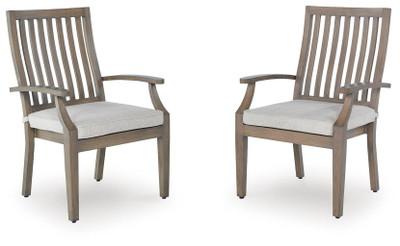 Rainier Ranch - Arm Chair With Cushion (Set of 2) - Brown / Beige