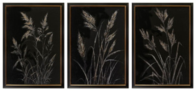 Janisburg - Wall Art Set (Set of 3) - Black / White / Brown