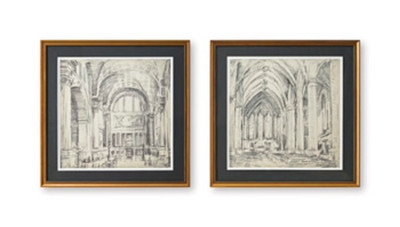 Downyard - Wall Art Set (Set of 2) - Black / Beige