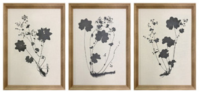 Huddwick - Wall Art Set (Set of 3) - Linen / Black