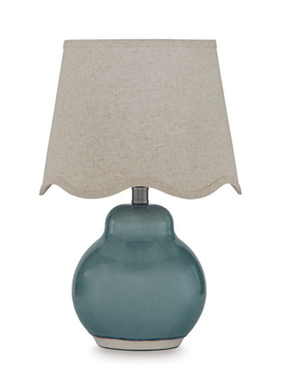 Byronburg - Ceramic Table Lamp - Blue / Beige