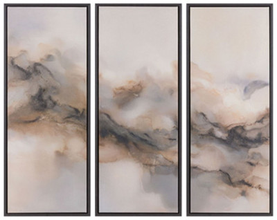 Larrondale - Wall Art Set (Set of 3) - Black / Gray / Brown