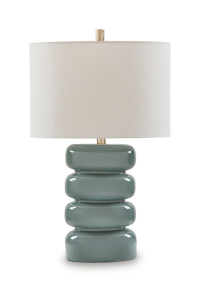 Clayard - Ceramic Table Lamp - Gray Blue