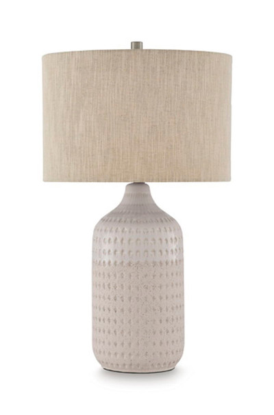 Capwich - Ceramic Table Lamp - Beige / White