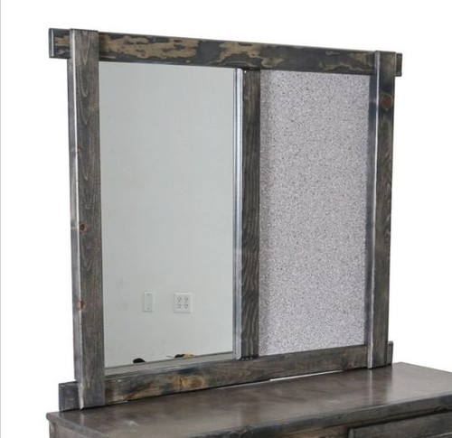 Gracie Driftwood Wood Frame Mirror