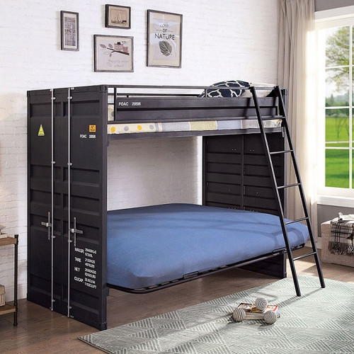full loft bed with futon
