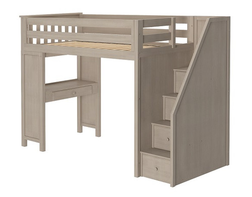 full size loft bed with steps