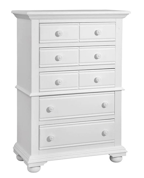 Seabrook Cottage White 5 Drawer Chest