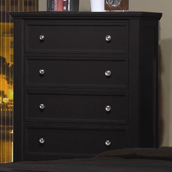 Wheeler Black 5 Drawer Chest Room