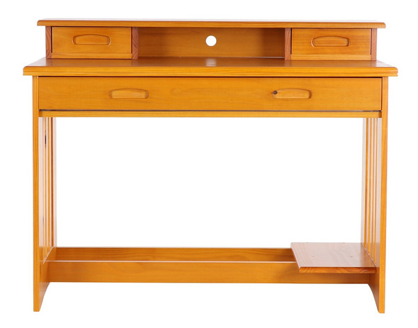 Stoney Creek Honey Student Desk with Hutch Front View