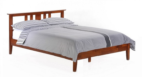 Eastwood Cherry Platform Bed Frame with Headboard